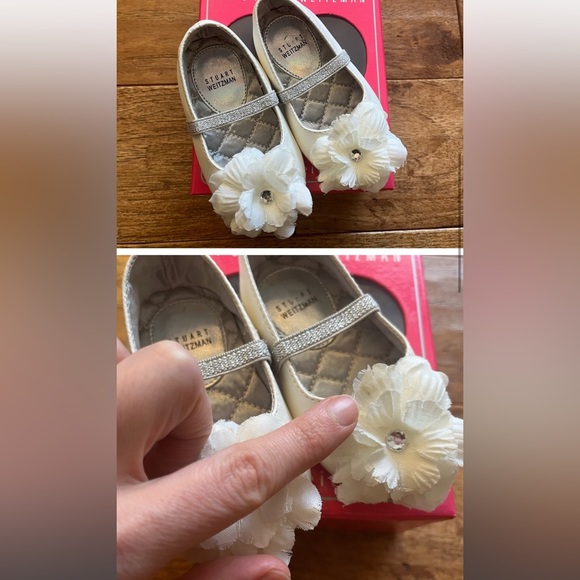 Stuart Weitzman “My First Weitzman” White Floral Baby Shoes - Picture 3 of 8